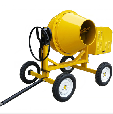 4 Wheel Mobile Concrete Mixer Machine 350L Small Gasoline Diesel Self - Discharging Concrete Mixer
